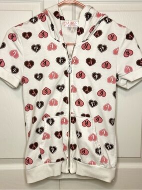 Liz Lisa Tralala Himekaji monogram short sleeve zip up top 💗